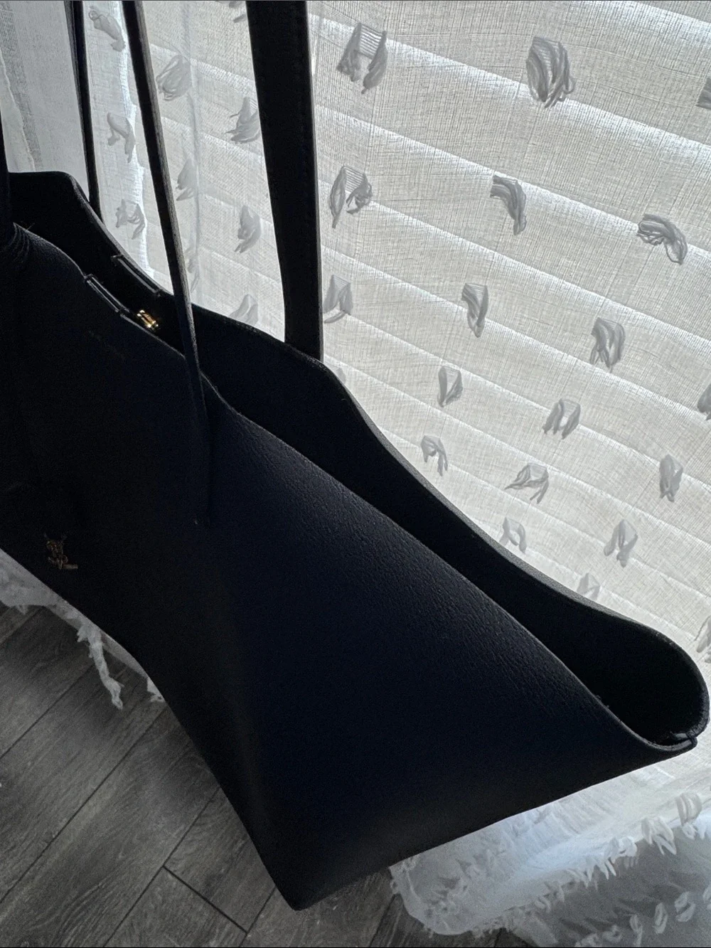 Authentic Black YSL Shopping Tote
